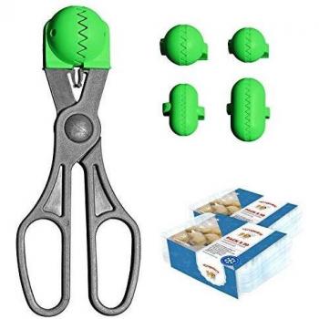 La Croquetera Pack- Utensilio multiusos color verde - 4 moldes intercambiables para masas + Pack 40 Bandejas conservación - 100% español : patentado y fabricado en España