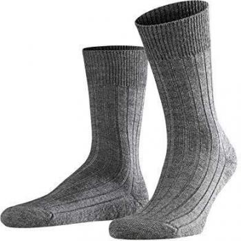 Falke Men's Dark Grey Wool Socks, Size 41-42, Carpet in Shoe Design