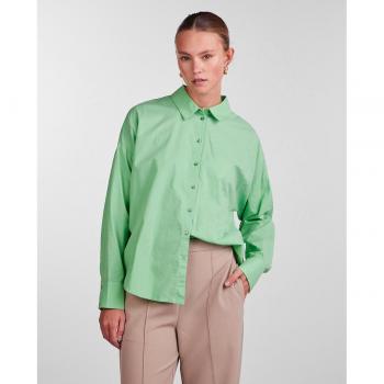 Pieces - Camisa Oxford de mujer de algodón