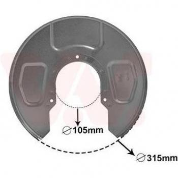VAN WEZEL Chapa protectora contra salpicaduras para disco de freno 5878373