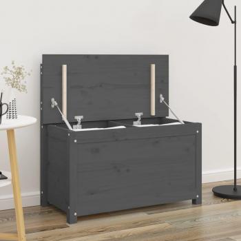Banco de madera maciza de pino gris 80x41x77 cm