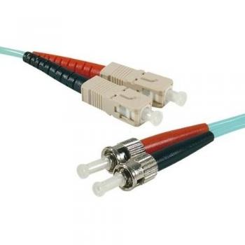 Liga óptica multimodo OM3 50/125 Aqua SC/ST 2 m