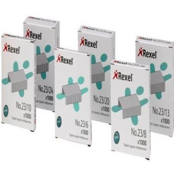 Rexel 2100926 - Caja 1000 grapas 23/20 galvanizadas