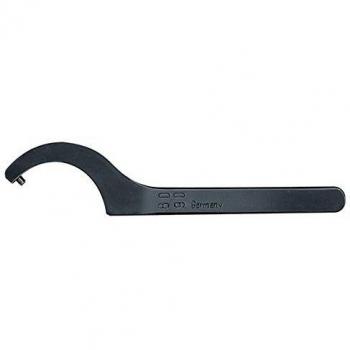 Llave de gancho con pivotes DIN 1810 B para diámetro exterior T y espiga f.205-220mm endurecida, longitud 470mm, tono azul azulado ángel