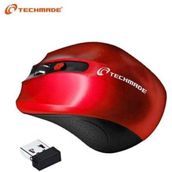 Mouse Inalámbrico Ambidestro Techmade TM-XJ30-RED 1600 DPI Rojo