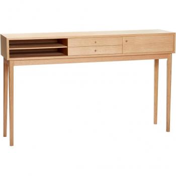 Consola alta de madera de roble con 5 compartimentos - Hübsch