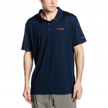 Columbia Low Drag Polo con Protección Solar 40, Hombre, Rojo, XL
