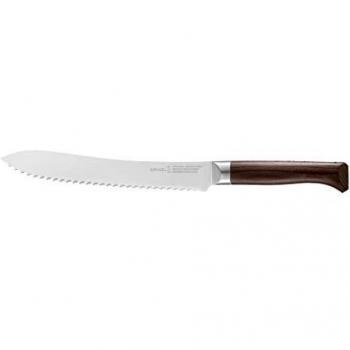 Opinel Les Forgés 1890 Ergonomic Wooden Handle Bread Knife with Serrated Blade