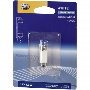 HELLA 8GL 178 560-551 Lámpara - LED - LED Retrofit - 12V - 1W - 4000K - Tipo de portalámpara: SV8.5-8 - Blister - Cant.: 1