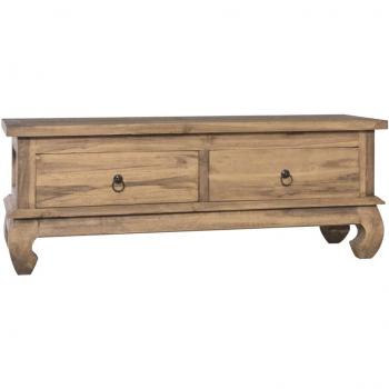 vidaXL TV Cabinet 110x35x40 cm Solid Teak Wood
