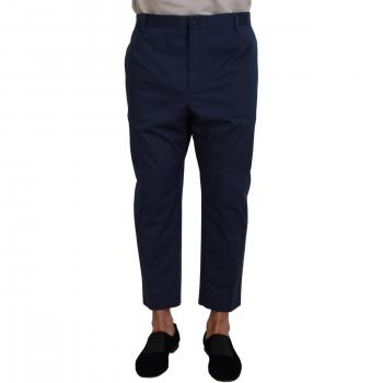Dolce & Gabbana Blue Cotton Cropped Pants for Men - Size IT60 | 3XL | 5XL