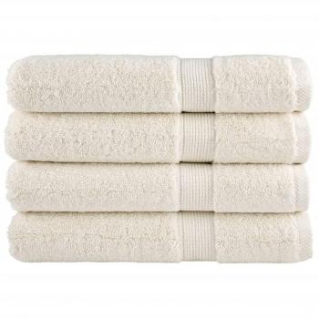 Toallas de Sauna SOLUND 4 Piezas Crema 80x200 cm 600g/m²