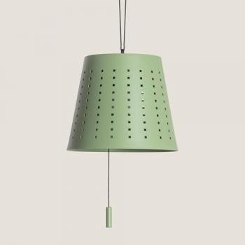 Lámpara Colgante Solar Exterior LED 3W Banate Verde Celadón Decorativa para Salón y Dormitorio