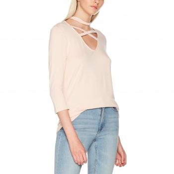 Only Onlcross Chocker L/S Top Jrs, Camisa Manga Larga para Mujer, Rosa