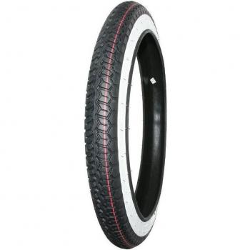 Mitas B8 White Wall 2.25-16 Neumático para Motocicleta con Diseño Clásico
