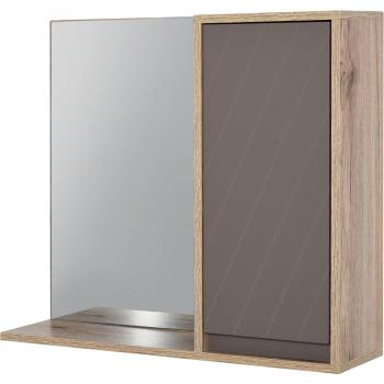 Armario de baño colgante Homcom con espejo natural/gris 49,2x57x14,2 cm
