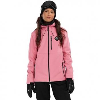 Siroko Chaqueta Softshell W2 Lollipop Rosa Chicle para mujer, ideal para esquí y snowboard, con características de impermeabilidad, transpirabilidad y diseño ligero