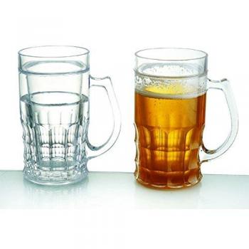 Caneca Refrescante de Cerveza 400 ml con Enfriador de Vidrio de Pared Doble