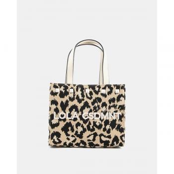 Bolso Lola Casademunt - Shopper mini de loneta animal print
