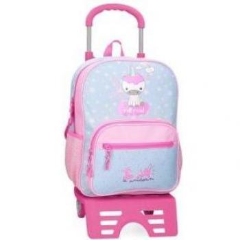Mochila Roll Road I am a unicorn 38 cm con carro