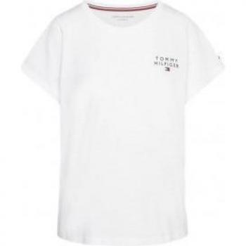 Camiseta de Mujer Tommy Hilfiger Manga Corta Blanca con Logo