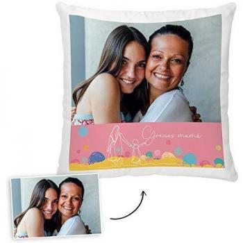 Fotoprix Cojín Personalizado con Foto para Mamá | Regalo Original día de la Madre | Varios diseños Disponibles.