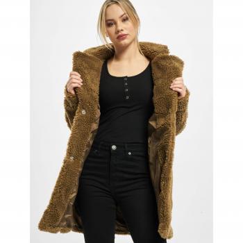 Urban Classics Women's Oversized Sherpa Coat - Midground Brown