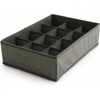 Galileo Casa Organizador Para Cajón Organizador 12 Compartimentos, TNT, Gris, 32 X 22 X 9 cm
