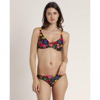 Bikini Aro Underwire Twilight Garden negro Admas para mujer