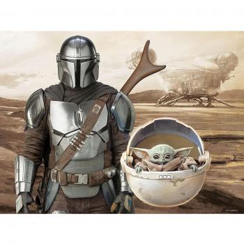 Prime 3D Puzzle Lenticular The Mandalorian Mando y Grogu en Cochecito