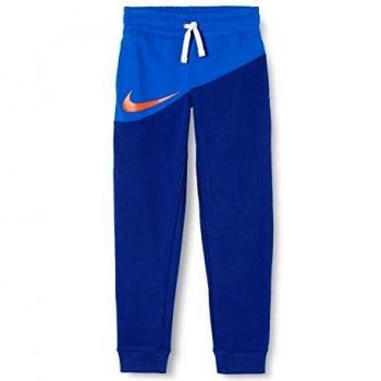 Nike B NSW Swoosh Pant FT Pantalón, Niños, Deep Royal Blue/Game Royal/Team Orange, L