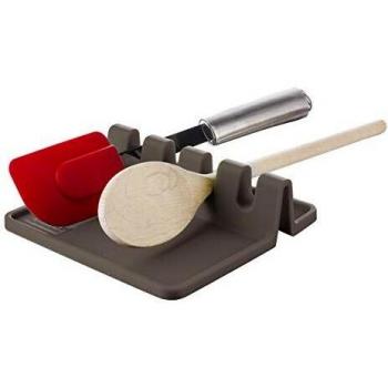 Tomorrow's Kitchen Descansa Utensilios, Silicona, Gris, 14x4x13.5 cm
