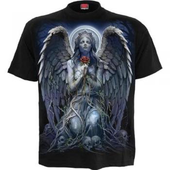 Spiral Grieving Angel Gothic T-Shirt - Black - Sizes S to 4XL