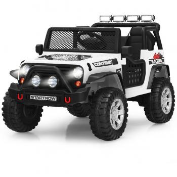 Kids' 12V Ride-on Electric Truck with Remote Control - White
