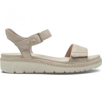 Sandalia Tamaris para mujer en color platino con velcro ajustable