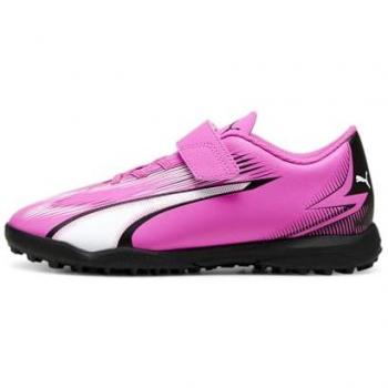 Puma Zapatillas de Fútbol Sala Ultra Play TT V Junior, color Poison Pink/White/Black, talla 37.5 EU