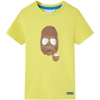 Camiseta de manga corta infantil amarilla 104