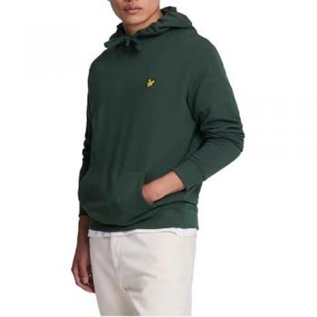 Lyle & Scott Men's Green Cotton Pullover Hoodie - Size Small