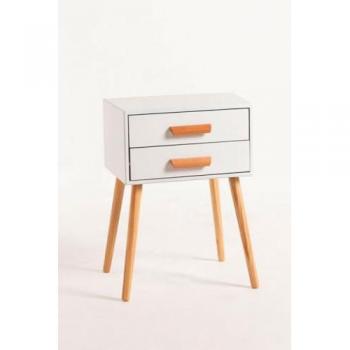 Mesa Auxiliar Nórdica Nat con 2 Cajones, estilo nórdico, acabados en madera clara, funcional y elegante
