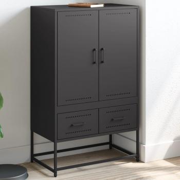 Armario negro de acero laminado en frío 68x39x111,5 cm