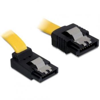 Cable SATA 6 Gb/s 50 cm con clip metálico amarillo M/M