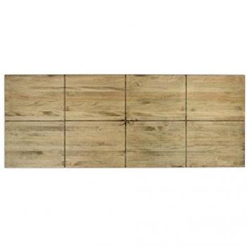 Cabecero 150x60cm Cuadrados de Madera Maciza de Pino Acabado Vintage Estilo Industrial