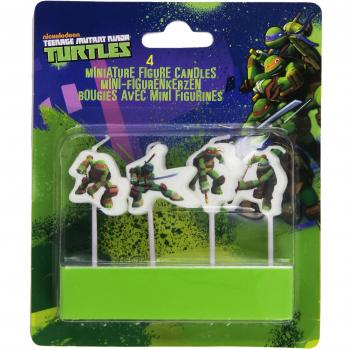 Amscan - 4 velas de figuras de Tortugas Ninja , color/modelo surtido