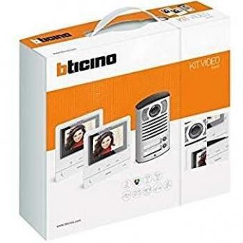 Kit Videocitofono Bticino CLASSE100 V16B 2 Hilos Bifamiliar Línea 2000