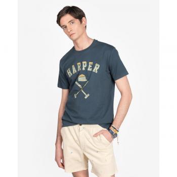 Harper & Neyer - Camiseta Ethnic azul marino con diseño étnico para hombre