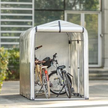 SoBuy KLS11 Refugio Garaje para Bicicletas, Carpa Multifuncional al Aire Libre en Color Plateado, Dimensiones 120x176x163 cm