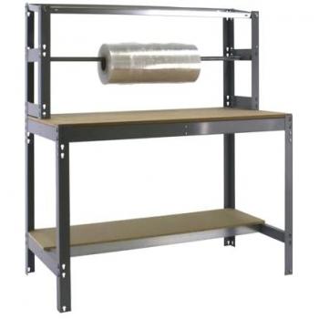 Banco de Trabajo SimonRack BT4, Capacidad Carga 600 kg, Dimensiones 1445x1210x760 mm, Material Gris/Madera