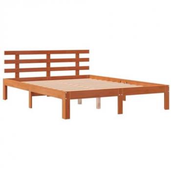 Cama solar sin colchón marrón cera 140x200cm Pino macizo