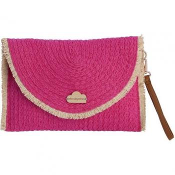 Bandolera de mujer Luna fucsia con cremallera