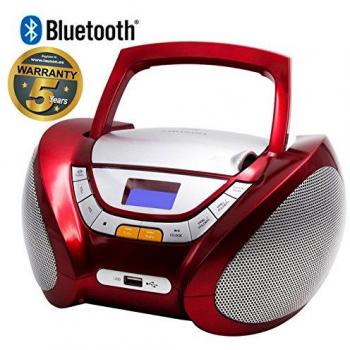 Lauson CP449 Digital 3W Rojo sistema estéreo portátil - Radio CD
